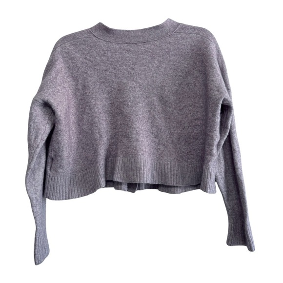 Madewell Lavender Cropped Wool Cardigan Sweater - Picture 4 of 7